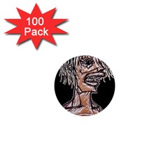 Sketchy Style Drawing Zombie Woman 1  Mini Buttons (100 Pack)  by dflcprintsclothing