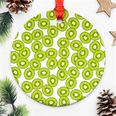 Kiwi Pattern Ornament (round) by Valentinaart