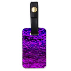 Magenta Waves Flow Series 2 Luggage Tag (one Side) by DimitriosArt