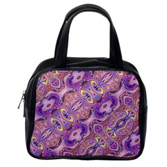 Liquid Art Pouring Abstract Seamless Pattern Tiger Eyes Classic Handbag (one Side) by artico