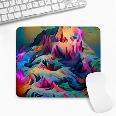 Colorful Mountains Large Mousepads by Dazzleway