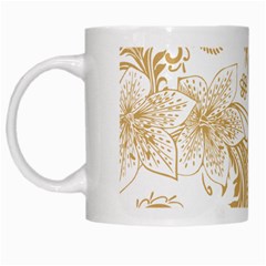 Flowers Shading Pattern White Mugs by fashionpod