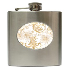 Flowers Shading Pattern Hip Flask (6 Oz) by fashionpod