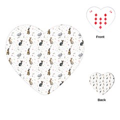 Cute Rabbit Playing Cards Single Design (heart) by SychEva