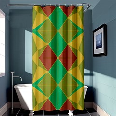 Abstract Pattern Geometric Backgrounds   Shower Curtain 36  X 72  (stall)  by Eskimos