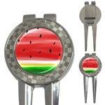 Painted watermelon pattern, fruit themed apparel 3-in-1 Golf Divots Front