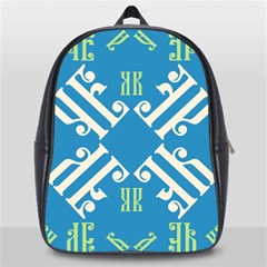 Abstract Pattern Geometric Backgrounds   School Bag (large) by Eskimos