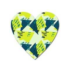 Abstract Pattern Geometric Backgrounds   Heart Magnet by Eskimos