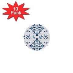 Abstract Pattern Geometric Backgrounds   1  Mini Buttons (10 Pack)  by Eskimos