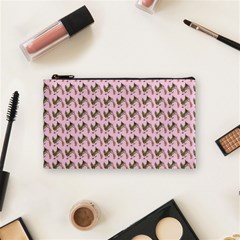 Fern Pattern 2 Pink Cosmetic Bag (small) by violetheavensky