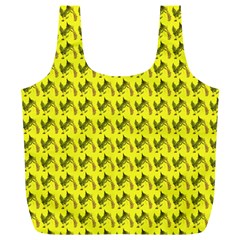 Fern Pattern 2 Yellow Full Print Recycle Bag (xl) by violetheavensky