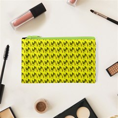 Fern Pattern 2 Yellow Cosmetic Bag (xs) by violetheavensky