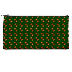 Kawaii Pumpkin Patt Green Pencil Case by violetheavensky