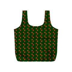 Kawaii Pumpkin Patt Green Full Print Recycle Bag (s) by violetheavensky