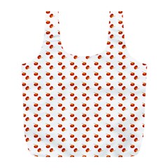 Kawaii Pumpkin Patt White Full Print Recycle Bag (l) by violetheavensky