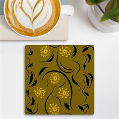 Folk Flowers Print Floral Pattern Ethnic Art Uv Print Square Tile Coaster  by Eskimos