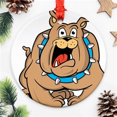 Bulldog-cartoon-illustration-11650862 Ornament (round) by jellybeansanddinosaurs