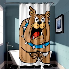 Bulldog-cartoon-illustration-11650862 Shower Curtain 36  X 72  (stall)  by jellybeansanddinosaurs