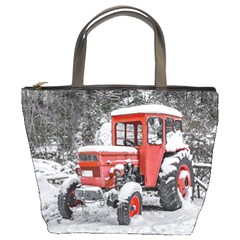 Tractor Parked, Olympus Mount National Park, Greece Bucket Bag by dflcprintsclothing