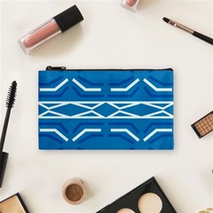 Abstract Pattern Geometric Backgrounds   Cosmetic Bag (small) by Eskimos