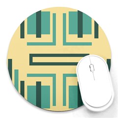 Abstract Pattern Geometric Backgrounds   Round Mousepads by Eskimos