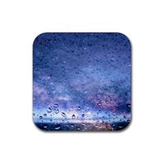 Gouttes D eau Galaxy Rubber Coaster (square) by kcreatif