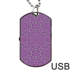 Abstract Pattern Geometric Backgrounds   Dog Tag Usb Flash (two Sides) by Eskimos