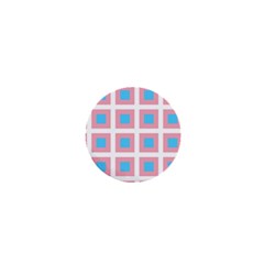 Trans Flag Squared Plaid 1  Mini Buttons by WetdryvacsLair