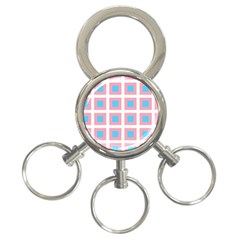 Trans Flag Squared Plaid 3-ring Key Chain by WetdryvacsLair