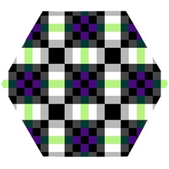 Agender Flag Plaid With Difference Wooden Puzzle Hexagon by WetdryvacsLair