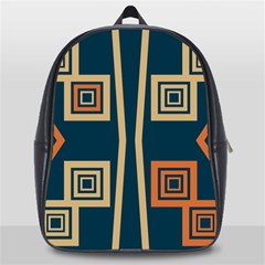 Abstract Pattern Geometric Backgrounds   School Bag (large) by Eskimos