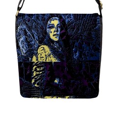 Glitch Witch Ii Flap Closure Messenger Bag (l) by MRNStudios