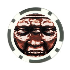 Creepy Head Portrait Artwork Poker Chip Card Guard (10 Pack) by dflcprintsclothing