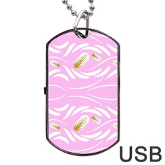 Folk Flowers Print Floral Pattern Ethnic Art Dog Tag Usb Flash (one Side) by Eskimos