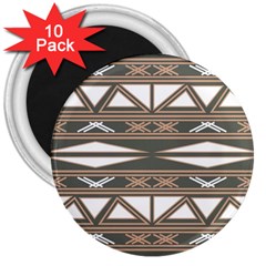 Abstract Pattern Geometric Backgrounds  3  Magnets (10 Pack)  by Eskimos