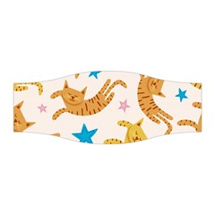 Cute Cats Seamless Pattern With Stars Funny Drawing Kittens Stretchable Headband by Jancukart