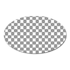 Seamless Tile Derivative Pattern Oval Magnet by Jancukart