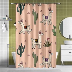 Llamas+pattern Shower Curtain 48  X 72  (small)  by Jancukart