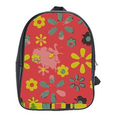 Aiflowers-pattern School Bag (large) by Jancukart