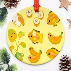 Banana Cichlid Ornament (round) by artworkshop