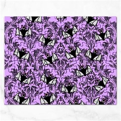 Purple Bats Rectangular Jigsaw Puzzl by NerdySparkleGoth