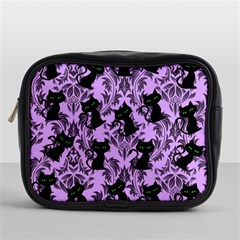 Purple Cats Mini Toiletries Bag (one Side) by NerdySparkleGoth