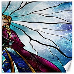 Anna Disney Frozen Stained Glass Canvas 12  X 12  by artworkshop