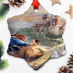 Beauty And The Beast Castle Snowflake Ornament (two Sides) by artworkshop