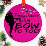 Bow To Toe Cheer Ornament (Round) Front