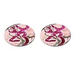 Browning Deer Glitter Cufflinks (oval) by artworkshop