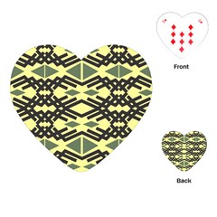 Abstract Pattern Geometric Backgrounds Playing Cards Single Design (heart) by Eskimos