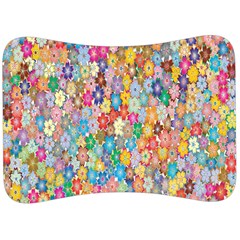 Floral Flowers Velour Seat Head Rest Cushion by artworkshop