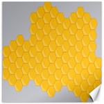 Hexagons Yellow Honeycomb Hive Bee Hive Pattern Canvas 12  x 12  11.4 x11.56  Canvas - 1