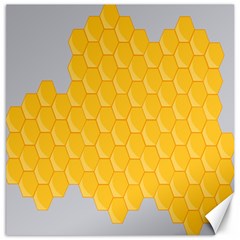 Hexagons Yellow Honeycomb Hive Bee Hive Pattern Canvas 12  X 12  by artworkshop